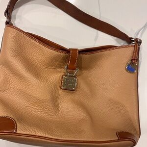 Dooney & Bourke Tan and Brown Shoulder Bag
